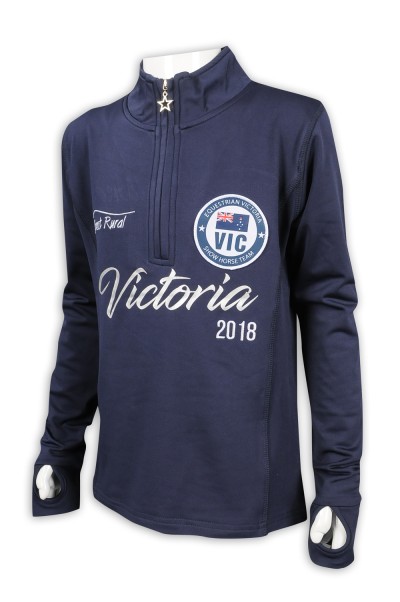 W211 Design Half Chest Zipper Sweatshirt Long Sleeve Collar Finger Male Hole Functional Sweatshirt Manufacturer 45 degree